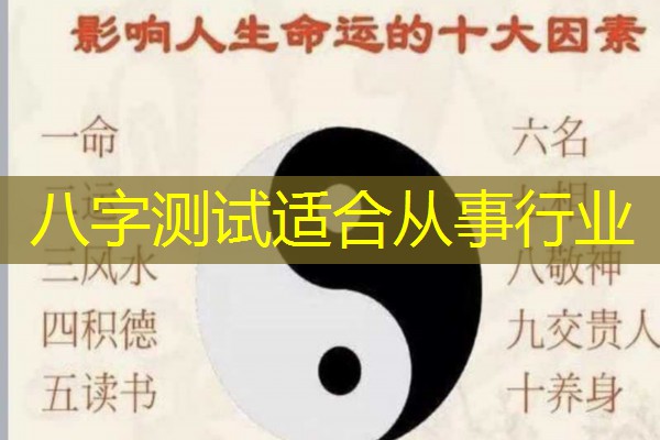  八字测试适合从事行业