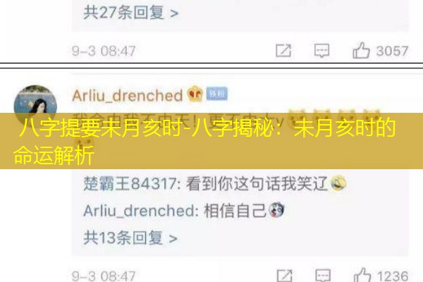  八字提要未月亥时-八字揭秘：未月亥时的命运解析