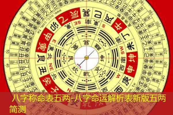  八字称命表五两-八字命运解析表新版五两简测