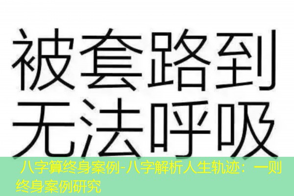  八字算终身案例-八字解析人生轨迹：一则终身案例研究
